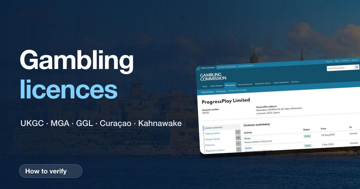 A Beginner's Guide to Gambling Licences: UKGC, MGA, GGL and Curaçao Compared (and How to Verify One)