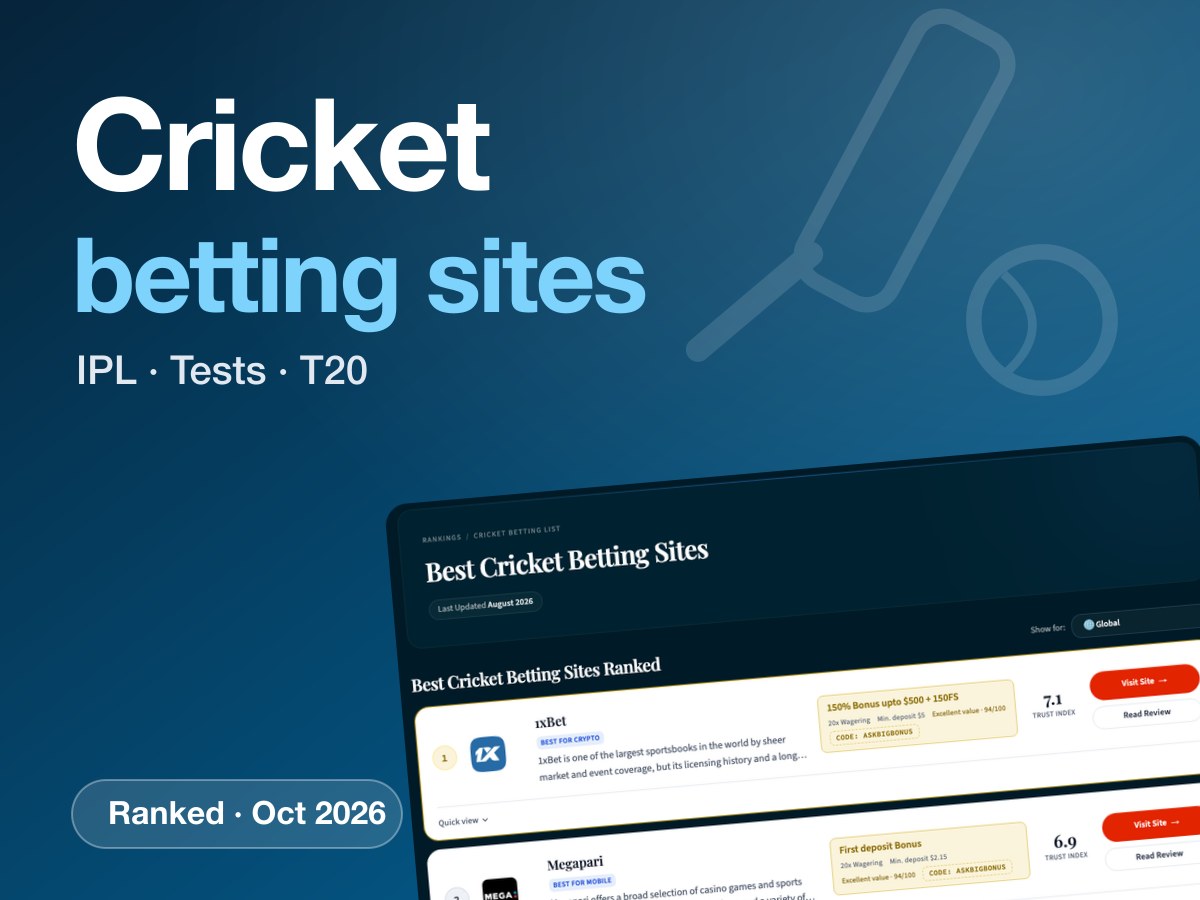 Cricket betting sites: AskBigBonus ranking